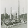 Pylons - Members of the military march in front of Four Elements pylons