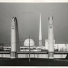 Pylons - View of Trylon and Perisphere through