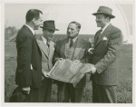 Queens County Horse Show - George U. Harvey (Borough President of Queens) and group pick out a site for the ring