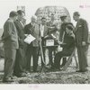 Radio Corporation of America (RCA) - William Winterbottom and group with teletype at groundbreaking for RCA exhibit