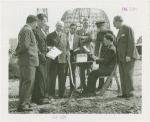 Radio Corporation of America (RCA) - William Winterbottom and group with teletype at groundbreaking for RCA exhibit