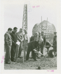 Radio Corporation of America (RCA) - William Winterbottom and group with teletype at groundbreaking for RCA exhibit