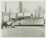 Radio Corporation of America (RCA) - Yacht in front of Radiomarine Corporation of America sign