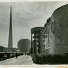 Radio Corporation of America (RCA) - Building - Exterior with Trylon and Perisphere in background