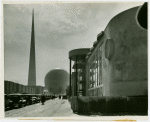 Radio Corporation of America (RCA) - Building - Exterior with Trylon and Perisphere in background
