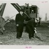 Railroads on Parade - Grover Whalen and J.M. Davis (President of the Delaware, Lackawanna, and Western Railroad and Chairman of World's Fair Committee of Eastern President's Conference) breaking ground