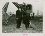 Railroads on Parade - Grover Whalen and J.M. Davis (President of the Delaware, Lackawanna, and Western Railroad and Chairman of World's Fair Committee of Eastern President's Conference) breaking ground