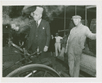 Railroads on Parade - Herbert Lehman (Governor of New York) with train and engineer