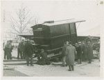 Railroads on Parade - Group unloading John Bull train from truck