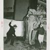 Remington Rand Exhibit - Frank Buck and Lou Lehr shaving elephant with giant Remington Rand shaver