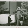 Remington Rand Exhibit - Frank Buck and Lou Lehr shaving elephant with giant Remington Rand shaver