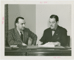 Restaurants - Grover Whalen and man signing contracts