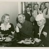 Restaurants - Cobina Wright, Mrs. George Washington Kavanaugh, and Harry Carey eating at restaurant