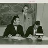 Restaurants - Heineken's on the Zuiderzee - Grover Whalen and officials sign contracts