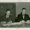 Restaurants - Schaefer Brewing Company - Grover Whalen and Rudolph Schaefer (President) signing contracts
