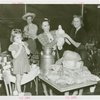 Restaurants - Schlitz Palm Garden - Women holding duck, child looks on