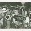 Robinson, Bill - At ticket campaign with crowd in Harlem