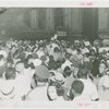 Robinson, Bill - At ticket campaign with crowd in Harlem