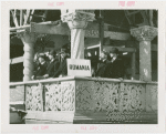 Romania Participation - Group on balcony with Romania sign