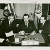 Russia (USSR) Participation - Signing contract with A. A. Troyanovsky (Russian Ambassador to the United States), Constantine A. Oumansky (Counselor of the Russian Embassy at Washington) and Grover Whalen
