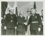 Special Days - American Legion Day - Herbert Lehman (Governor of New York) greeting officials