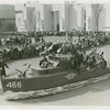 Special Days - American Legion Day - Float in shape of battleship in parade