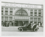 Special Days - Charlie McCarthy Day - Charlie McCarthy with American Jubilee cast members in tourning car in front of Rector's.