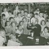 Special Days - Children's Day - Group at lunch table with clown