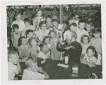 Special Days - Children's Day - Group at lunch table with clown