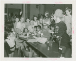 Special Days - Children's Day - Group at lunch table with clown