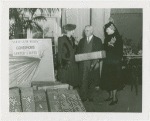 Special Days - Governors' Day - Harvey Gibson and women with boxes of flowers for governors