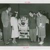 Special Days - Infantile Paralysis Day - Fred Snite - In iron lung accompanied by at Johnny Weissmuller and Eleanor Holm