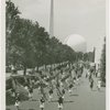 Special Days - Knights of Columbus Day - Parade of girls with American flags