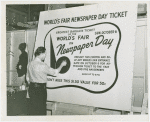 Special Days - Newspaper Day - Man painting advertisement