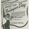Special Days - Newspaper Day - Chimpanzee painting advertisement