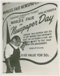 Special Days - Newspaper Day - Chimpanzee painting advertisement