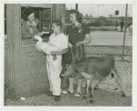 Special Weeks - Farm Week - Woman and child exchanging duck and calf for admission tickets
