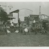 Special Weeks - Farm Week - Men, produce and farm animals at World's Fair Farm Market