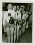 Sports - Christy Walsh with women in Trylon and Perisphere sweaters