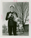 Sports - Captain of Navy Crew with trophy