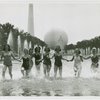 Sports - Women running through water fountain