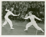 Sports - Barbara Cochrane fencing against Helena Mroczkowska