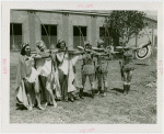 Sports - Archery - Group of women in costumes aiming bows