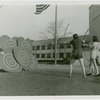 Sports - Archery - Group of women aiming at heart shaped targets