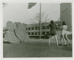 Sports - Archery - Group of women aiming at heart shaped targets