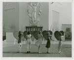 Sports - Archery - Group of women aiming at heart shaped targets