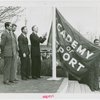 Sports - Banner - Group of men raising Academy of Sport flag