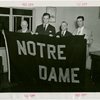 Sports - Banner - Group of men with Norte Dame flag