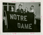 Sports - Banner - Group of men with Norte Dame flag