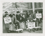 Sports - Baseball - Zeke Bonura, Connie Mack and Harry Danning in pushcarts